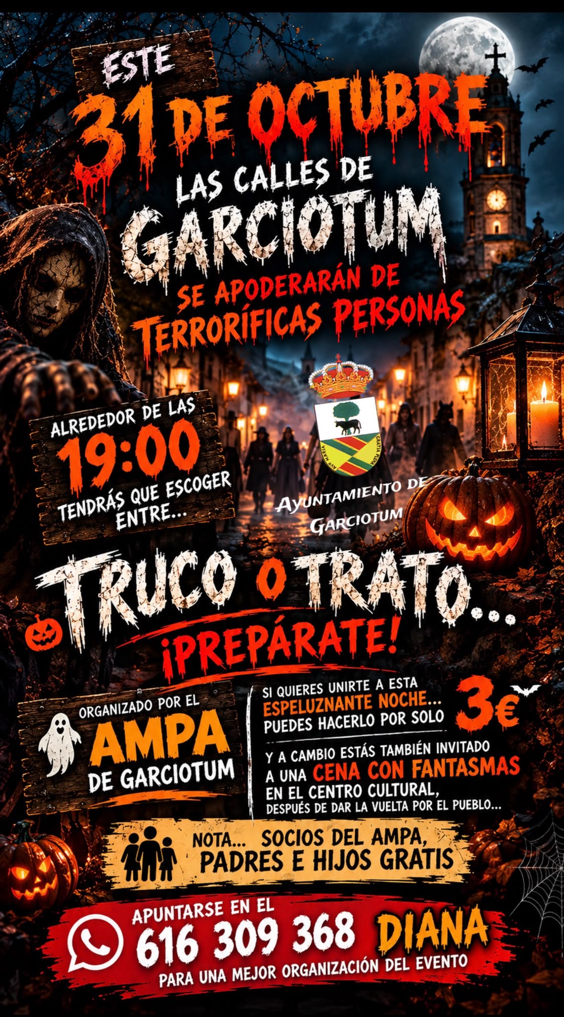 Halloween en Garciotum: «Truco o trato» el 31 de octubre